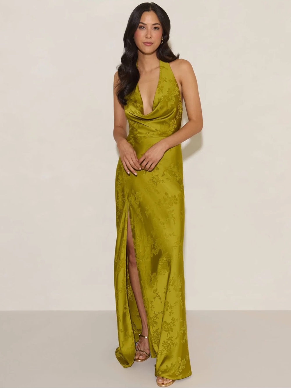 NWT Park & Fifth Ellery Dress in Chartreuse Jacquard